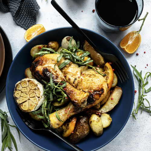 holiday-dinner-with-roasted-chicken-potatoes-food-photography
                                        