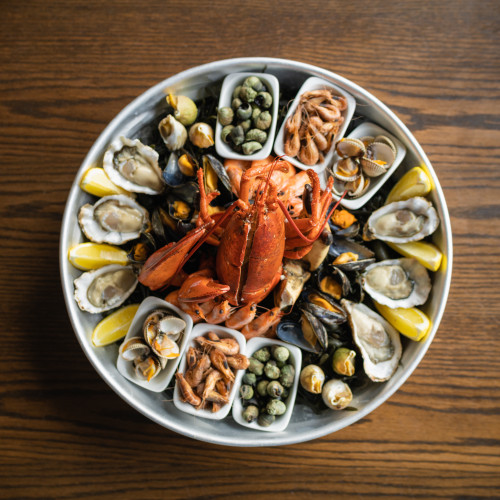 top-view-appetizing-seafood-mix-wooden-table
                                        